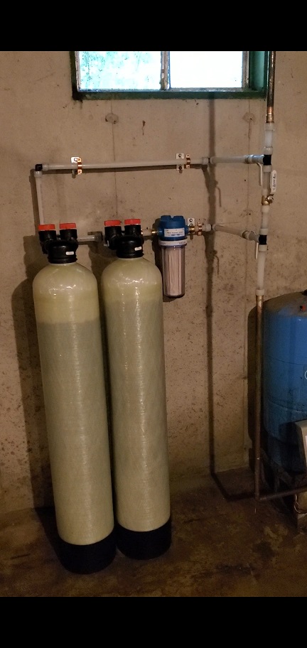 Double tank carbon system. Removes radon in water project